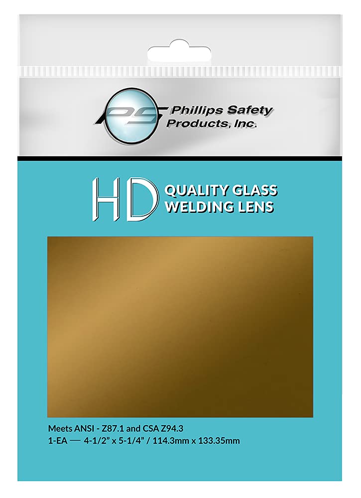 Large Welding Lens 4.5" x 5.25" Gold Coated (Shade 11)