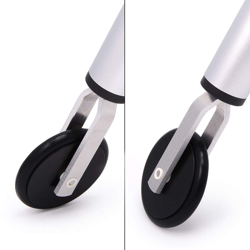 Single Wheel Rubber Seam Roller Car Detailing Tool Vinyl Wrap Applicator for Details Riding Edge-Lines Contour Squeegee Screen Rolling, Portable Handle Soft Rubber Roller for Window Tint Installing