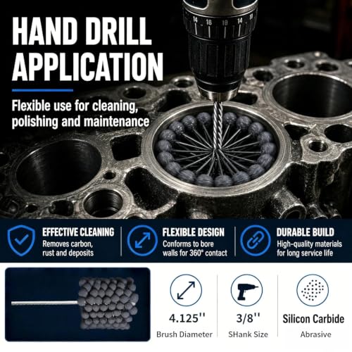 4.125 in (105mm) Cylinder Hone, 240 Grit Silicon Carbide Ball Hone 4.125'' (105mm)