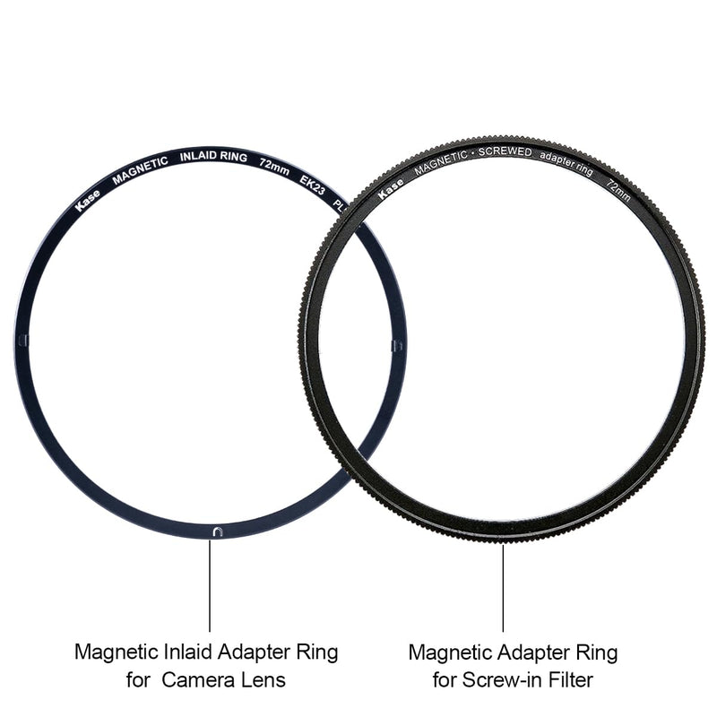 Kase 82mm Magnetic Inlaid Filter Adapter Ring Kit for Screw-in Filter | Convert 82mm Threaded Filter to Magnetic, Ultra-slim & Aluminum Alloy