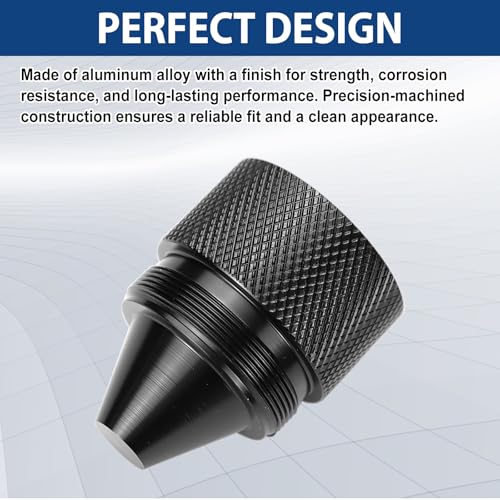 1.375''X24 Cone Shaped Parts - Stainless Steel Aluminium Replacement Sealed End - Compatible with Volvo, Kenworth, Peterbilt, Freightliner, Mack International Trucks (Black)
