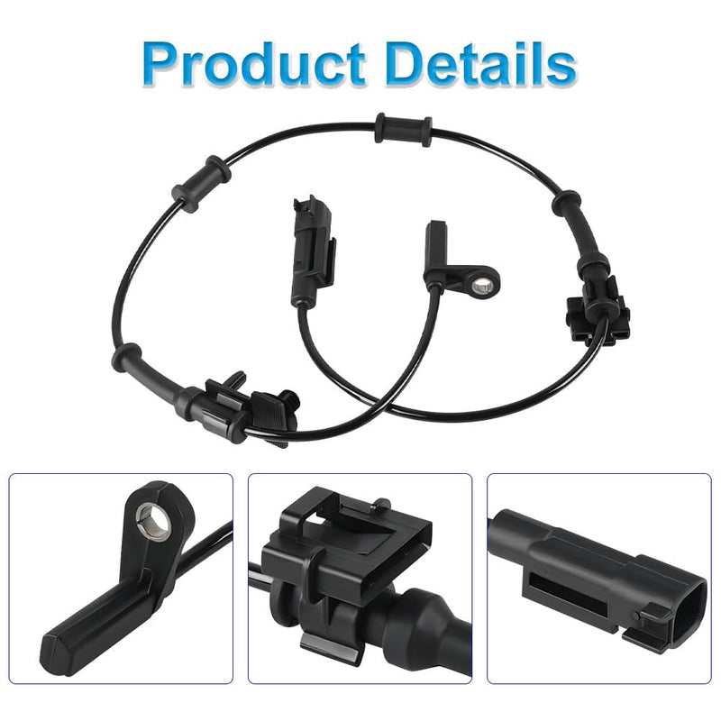 2 Pcs ABS Wheel Speed Sensor Compatible with Dodge Challenger Charger 2015 2016 2017 2018 2019 2020, Chrysler 300 2015 to 2020, Front ABS Sensor, Replacement for 68199987AC, 68199987AA