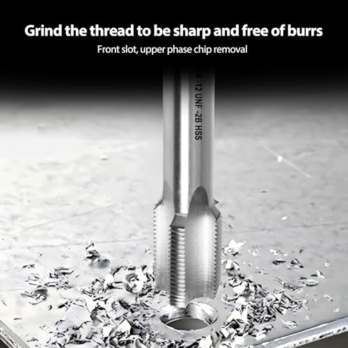 1-1/4"-12 UNF Right Hand Straight Flute Machine Thread Tap, 1-1/4"-12 TPI HSS High-Speed Steel 2B, for Precision Tapping in Metalworking 1-1/4’‘-12