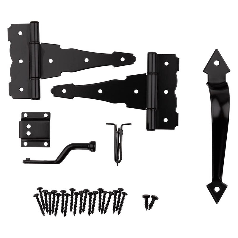 National Hardware N343-467 Decorative Gate Kit, 0, Black, 1 Count (Pack of 1) 1 Count (Pack of 1)