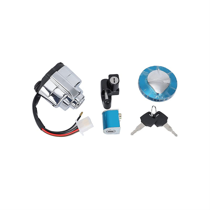  [AUSTRALIA] - Ignition Switch Gas Tank Locking Cap Cover Lock Set w/Key for Honda Shadow Aero 750 VT750CE 2014 Shadow Aero 750 VT750C 2004-2012 Shadow ACE 750 VT750CD Deluxe 1998-2003 Shadow ACE 750 VT750C 97-03