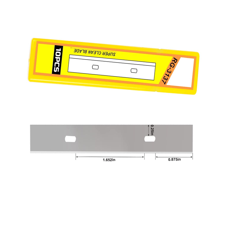 WRAPXPERT Scraper Blade 4 inch 100pcs Replacement Razor Blades for Cleaning Glass Wall Windows Stove