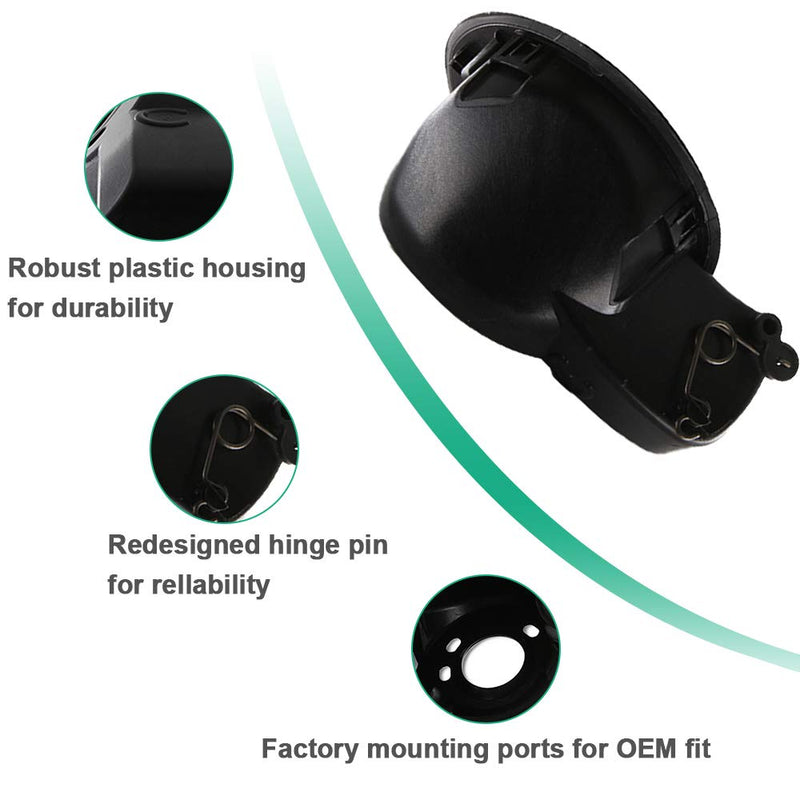 Fuel Gas Filler Door Housing Pocket w/Hinge For 2009-2014 F150, 2010-2014 Lincoln Mark LT Replaces # 9L3Z-9927936-B, 9L3Z9927936B Gas Tank Cap Door Hinge 09-14 Ford F150