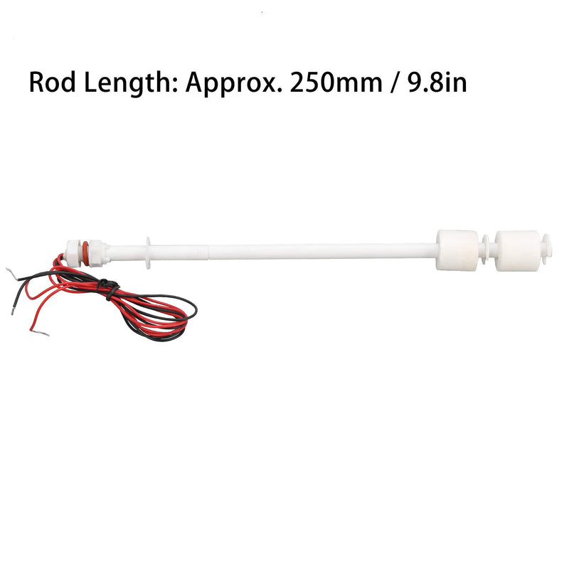 PP Float Switch, Liquid Level Controller 250mm Double Floaters Float Switch for Tank Liquid Water Level Detection