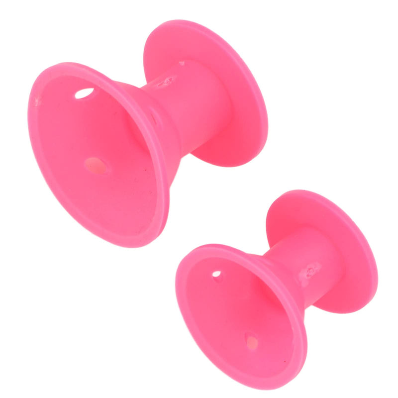 KIMISS 20Pcs Silicone Hair Rollers Set for Heatless Curls - Mushroom Shaped Hair Curlers for Women - Comfortable, Portable, and Easy to Use Care Tools in Rose Red