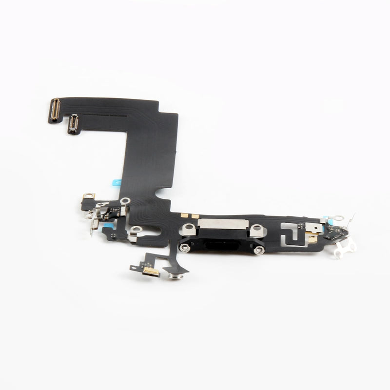 for iPhone 12 mini Lightning Charging Port Replacement Black Dock Connector Flex Cable Assembly with Waterproof Tape & Tool Kit A2176 A2398 A2400 A2399 (Black)