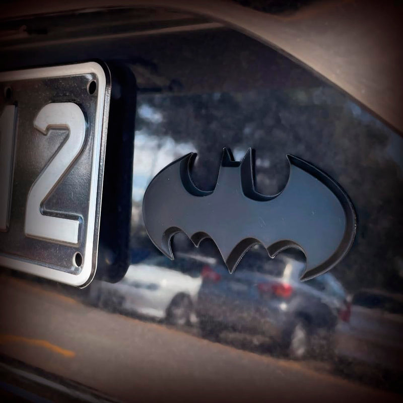 Fan Emblems Batman Car Emblem - 1989 Batwing Batarang Symbol 3D Auto Badge - Color: Matte Black - Size: 3.8 x 1.8 x 0.2 inches - Officially Licensed DC Car Accessories 1989 Batman Batwing 3D (Matte Black)