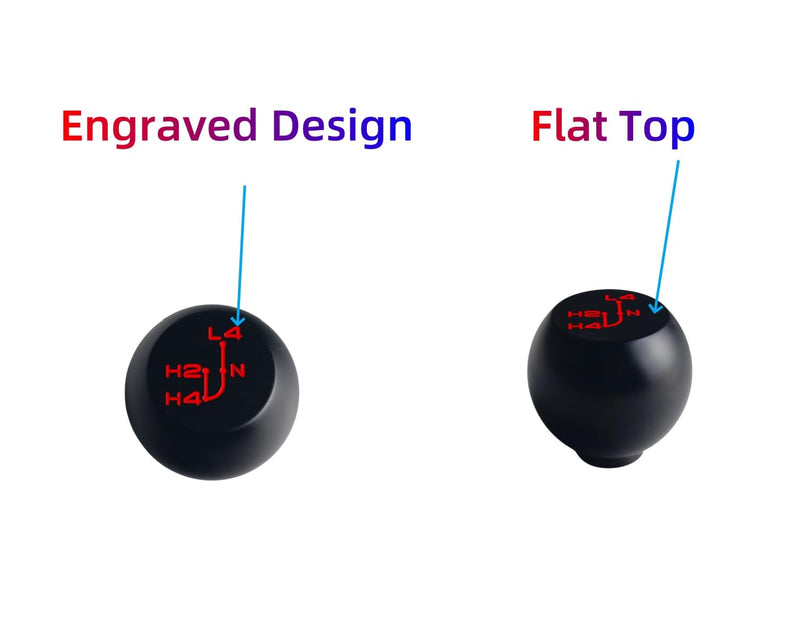 JGR Billet Aluminum Flat Top Classic Engraved 4x4 Transfer Case Shifter Knob Compatible with Toyota Truck Hilux 4Runner Tacoma RF1A VF Red