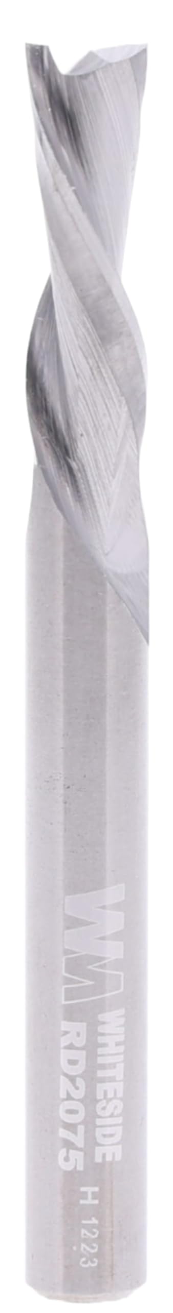 Whiteside RU2075 Spiral Upcut Straight Router Bit: 1/4 Inch Cutting Diameter, 1/4 Inch Shank, 3/4 Inch Cutting Length