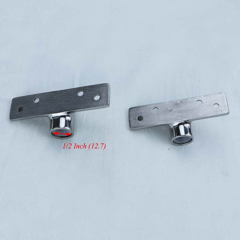 2Pcs Boat 316 Stainless Steel Oarlock Socket Side Mount Rowlock Socket for 1/2" Shank