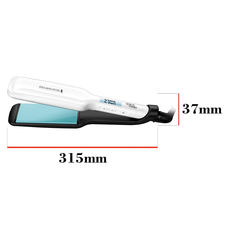 Remington Shine Therapy Wide (45mm) Floating Plate Hair Straightener with Advanced Ceramic coating infused with Moroccan Argan Oil for sleek & smooth glide, 9 settings 150°C–230°C, S8550 | Advanced Ceramic Coating Infused with Moroccan Argan Oil, 9 Set...