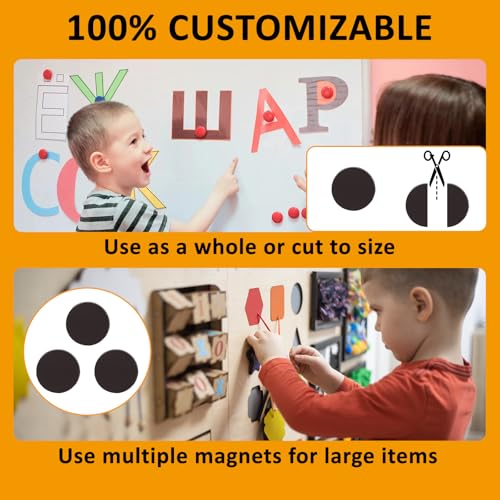 Magnetic Dots with Adhesive Backing 1″ x 0.08″, 120pcs Dia. 1" 120