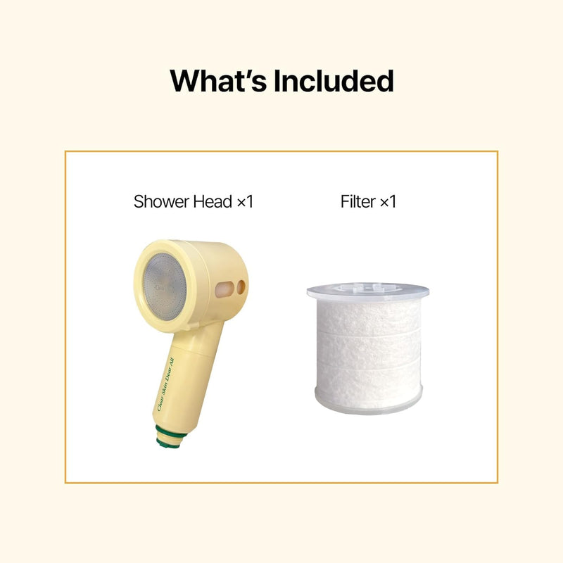 Glow On and On High-Pressure Filter Shower Head – PP Filter & Citric Acid Beads, Easy Installation, Upgrade with Ampoule Cartridges, 3-in-1 Purifying System