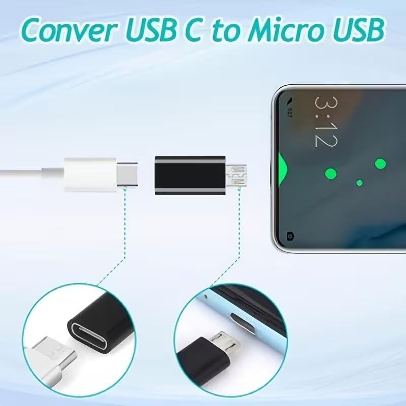 8pcs USB to USB C Adapter OTG USB Type C Female to USB Adapter Converter Connector for Laptop Car Smartphone Headphone Mic PC (8pcs) 8pcs