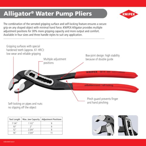 KNIPEX - 88 01 180 SBA Knipex Tools - Alligator Water Pump Pliers (8801180SBA)