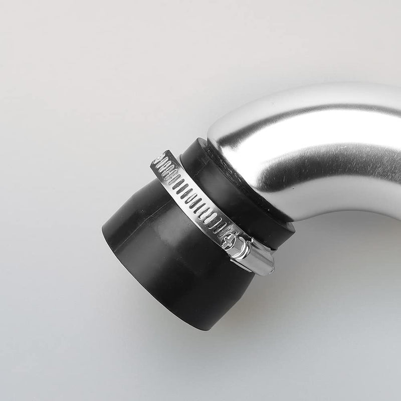 NIBBI Air Filter Intake Curve Pipe,High Performance Air Intake Elbow, Cold Air Intake Fit for GY6 Engine Aluminum