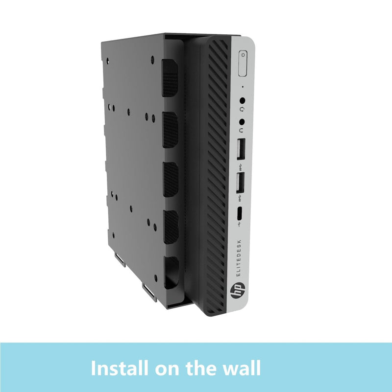 JINGCHENGMEI Wall Mount Compatible with HP EliteDesk, ProDesk, Mini Desktops - Steel Mount for Wall, Under Desk or VESA