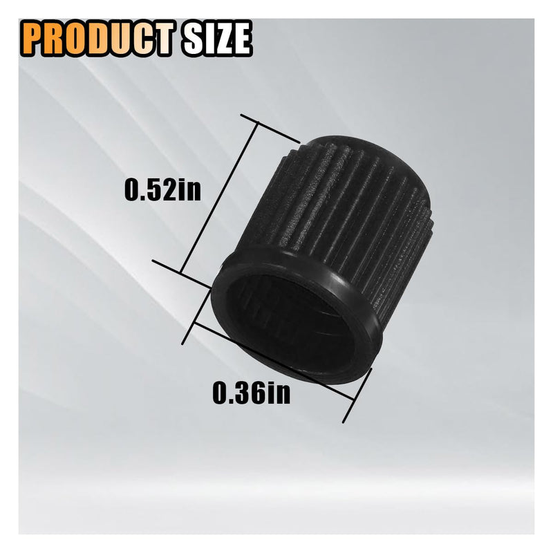 20PCS Tire Valve Stem Caps, Tire Valve Dust Caps Air Caps Cover with O Rubber Seal, Corrosion Resistant Auto Accessories Universal Stem Covers for Trucks Motorcycles Bicycles SUVs (Black) Black