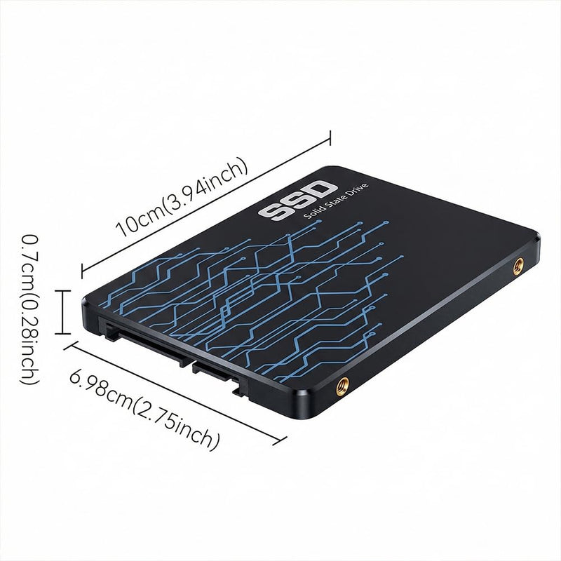 128GB SSD SATA III 2.5 Inch Internal Solid State Drive – Read Speed Up to 550MB/s, Upgrade for Desktop PC, Laptop, Notebook – Faster Boot, App Loading & File Transfer(Style-N)