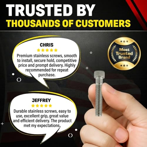 Chenango Supply 1/4-20 x 3 Stainless Socket Head Cap Screws 1/4-20 x 3"