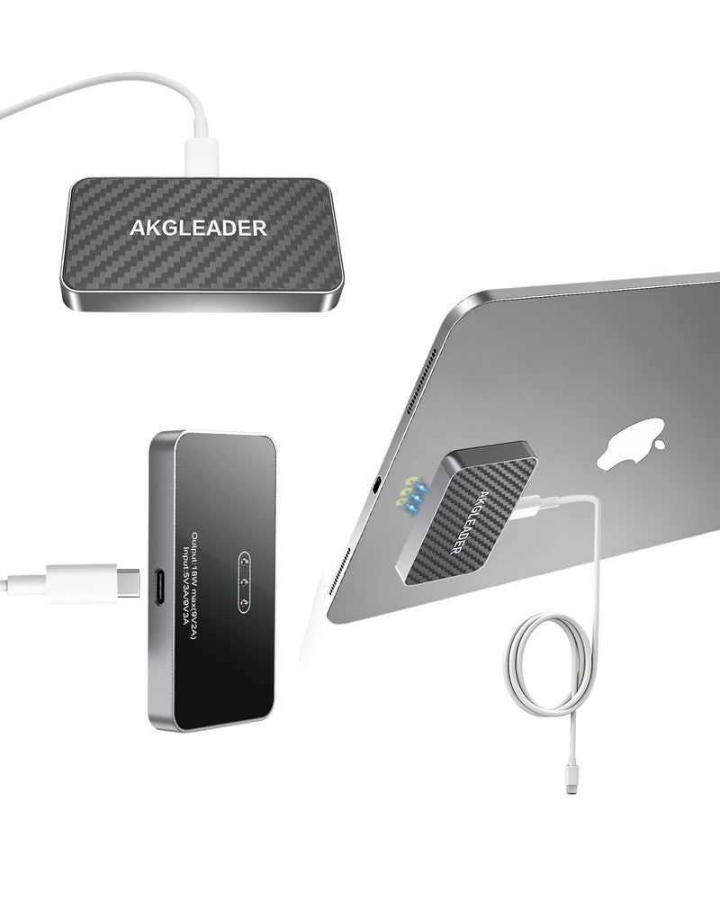 Magnetic Wireless Charger for iPad Pro 13" M4/M5 ONLY,35W Fast Charging Smart Connector Charger for ipad Tablet, Aluminum Alloy Wireless Charging Pad with USB-C Cord Cable (Adapter Not Included)