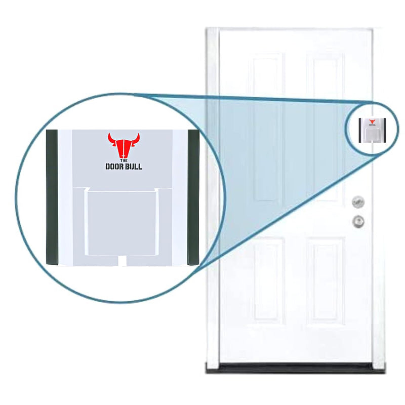 Door Barricade | Door Jam Door Stoppers Security Bar Add Extra Security to Your Inward Opening Front Door at Home - an Innovative Solution for Door Security (Silver/White) Silver White