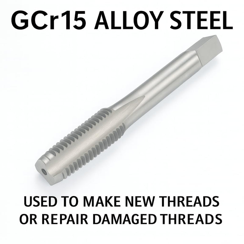3/4"-14 NPT Tap and Die Set – GCr15 Alloy Steel Pipe Thread Tap and Hex Die Combo, Taper Thread Repair Tool for Conical Pipe Fittings 3/4"-14