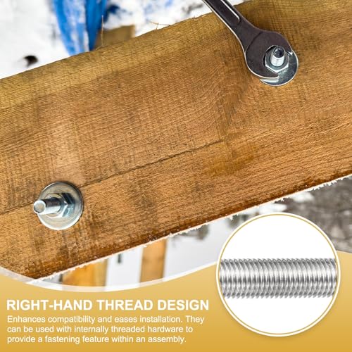 uxcell 2Pcs Fully Threaded Rod M22 x 1.5mm Pitch 100mm/4 Inch Threaded M22x1.5mmx100mm 2