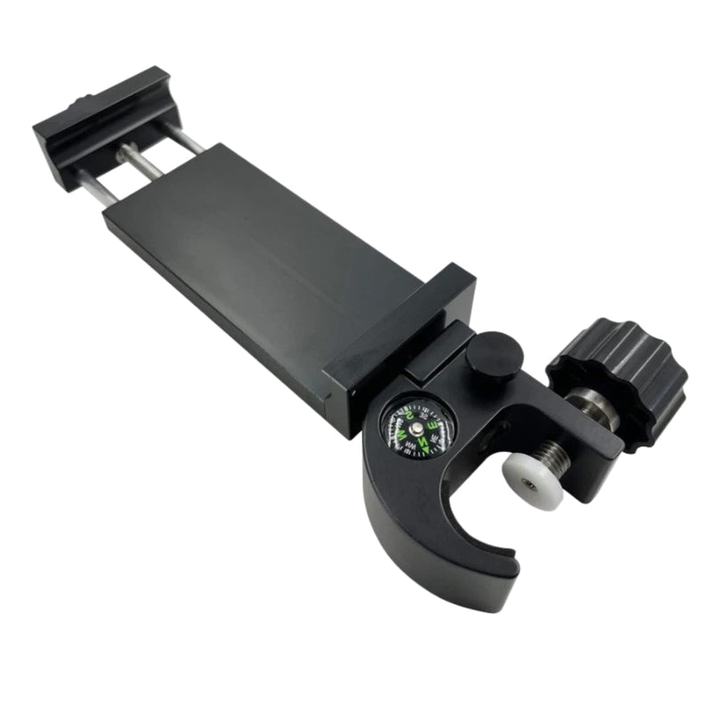 Heavy Duty Survey Pole Clamp Claw for iPad mini, Tablet PC, Handheld Data Collectors Cradle Holder Bracket with Compass, Adjustable Width 4.9" to 5.9" (12.5cm to 15cm)