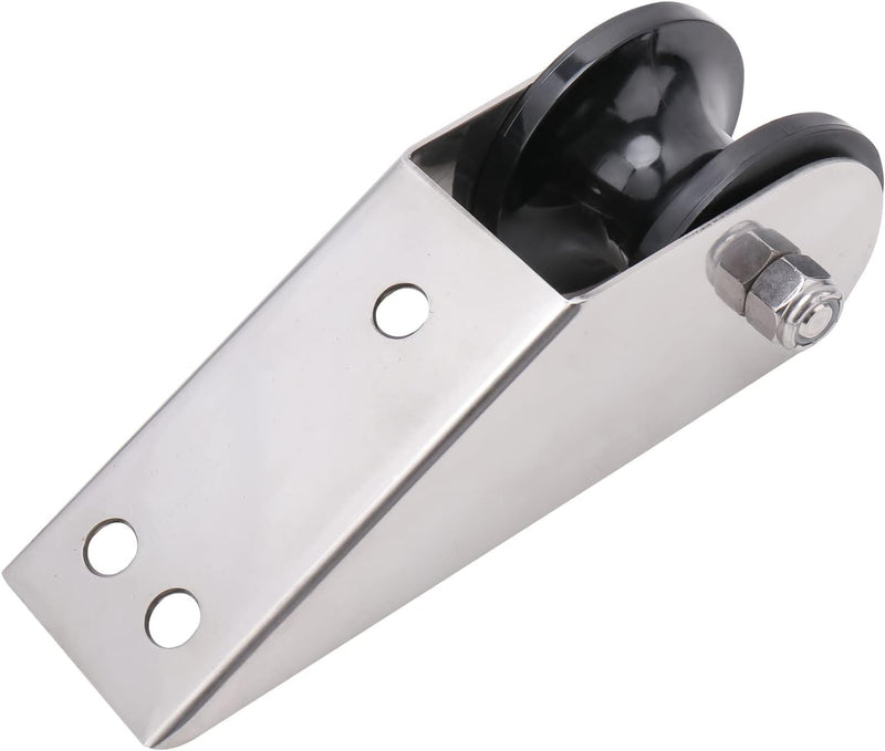 Pebbly Beach Bow Anchor Roller, 6.5" Heavy Duty Boat Bow Anchor Rubber Roller, 316 Stainless Steel Bow Anchor Holder Fixed Bracket for Boats, Marines, Yachts, Kayaks 6.5"
