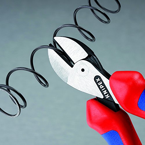 Knipex Tools 73 02 160 SB X-Cut Compact Box Joint Diagonal Cutter with Comfort Grip Handle, Red/Blue