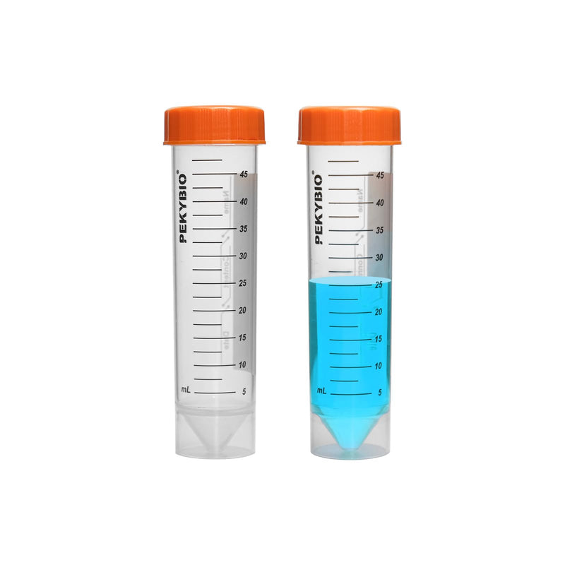 PEKYBIO Centrifuge Tubes 50ml Self-Standing Sterilized Polypropylene Graduated Test Tube with Seal Screw Cap Sample Storage Container, Pack of 50 50ML Self Standing