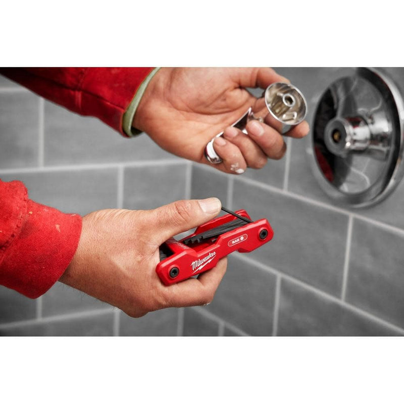 Milwaukee Electric - 17-Key Folding HEX Key Sets - SAE/Metric