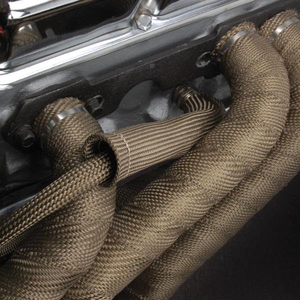 Design Engineering Titanium 1" x 50' Exhaust Heat Wrap with Lava Rock Technology - Heat Wrap for Exhaust Pipes, Pliable Exhaust Wrap Tape, Withstands 1800°F Direct Heat & 2500°F Intermittent Heat 1" x 50'