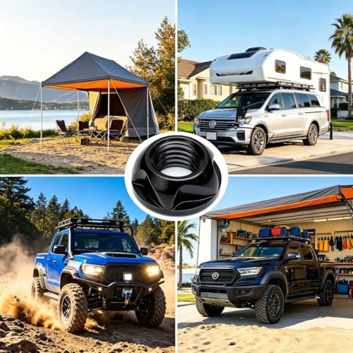 Black M8 304 Stainless Steel Anti-Theft Locking Nuts P1.25 Security Hardware Kit for Mountain Bike Awning Car Accessories Styling Light Bar (4 Lock Nuts + 1 Key)