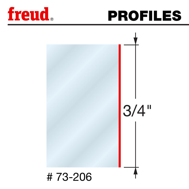 Freud 73-206: 1/4" (dia.) O-flute Up Spiral Bit with 1/4" shank, 3/4" carbide height
