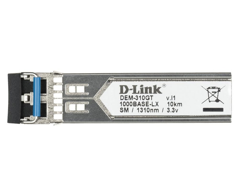 D-Link Gigabit Ethernet Optical Transceiver Single-Mode 1000BASE-LX SFP Module (DEM-310GT)