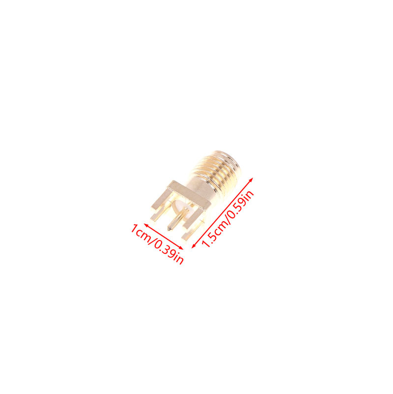 Packet of 10 SMA Female Jack Converters; Solder PCB Board Edge Mount SMA Female Socket Adapters.