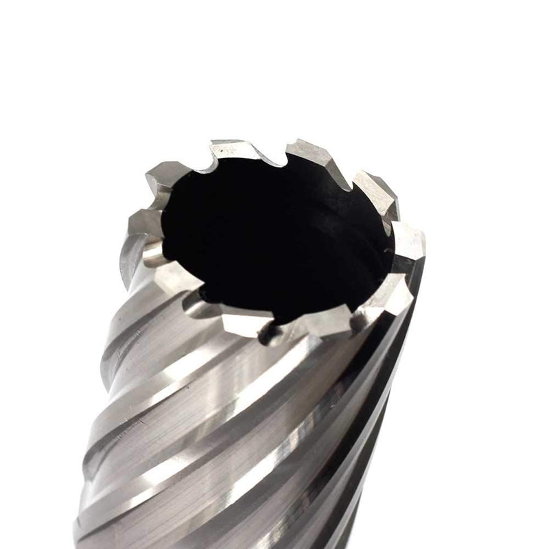 Annular Cutter JESTUOUS 3/4 Inch Weldon Shank 1-1/2 Cutting Diameter 2 Cutting Depth with Two-Flat HSS Kit for Magnetic Drill Press,1 Piece Silver