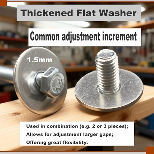 Stainless 1" Large Outer Diameter Flat Washer with 1/16" Thick,M5x25(OD) Fender Gasket for Screw Bolt Hardware Lock,50 pcs M5*25mm