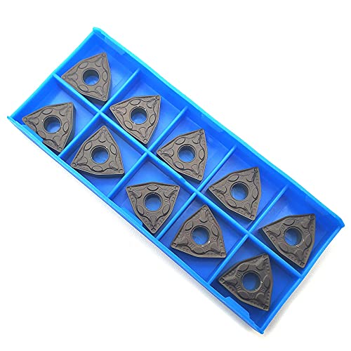 WNMG432 / WNMG080408-PM of CNC Carbide Inserts for Steel Turning Cutting Tools, The Chip Breaker PM fit for Semi-Finishing Metal Cutting, 10 PCS.