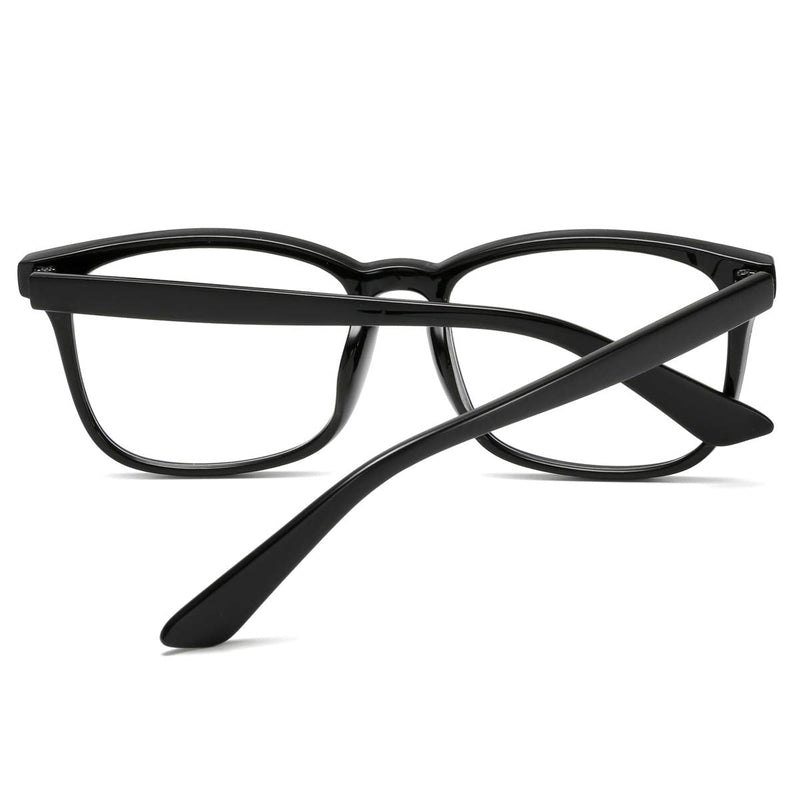 Square Blue Light Blocking Glasses,Computer/Gaming/Screen Glasses for Women or Men Black