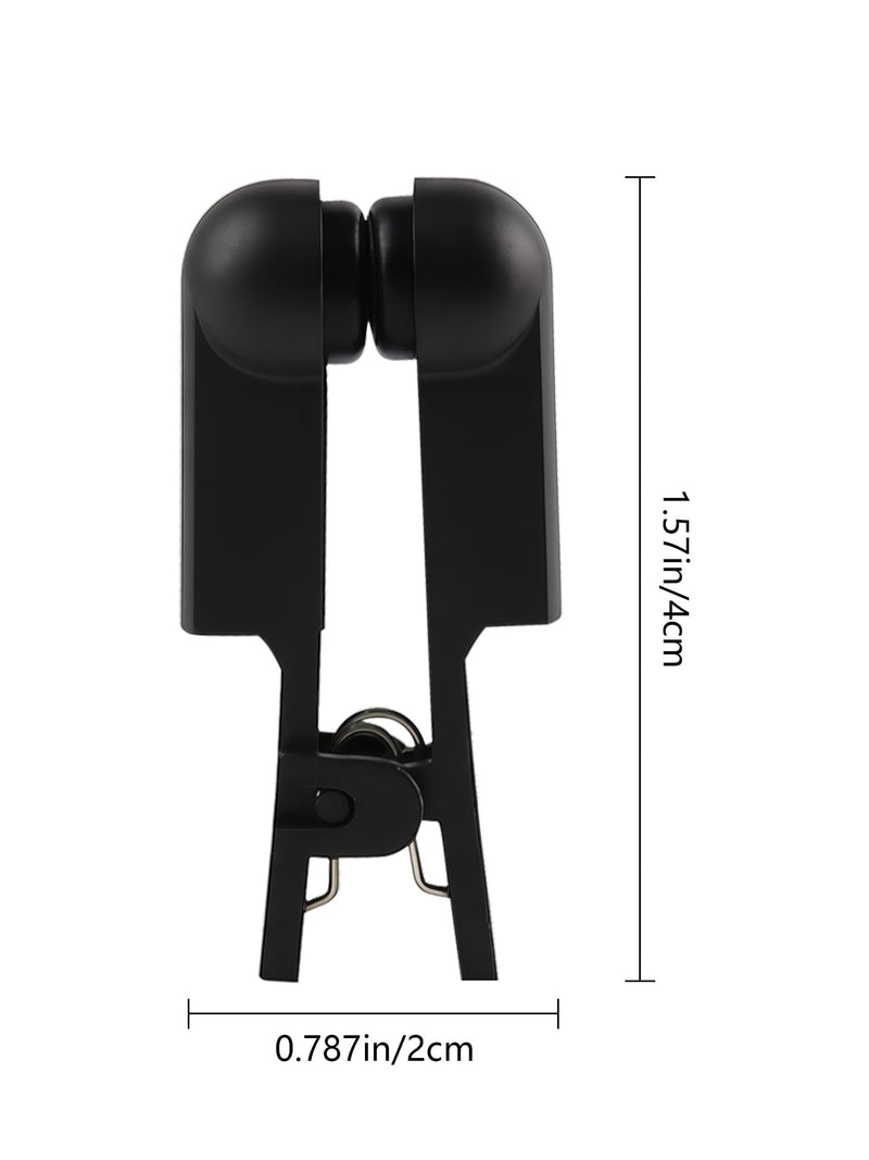 Ear Clip Electrode Rubber Black Compatible for Tens 7000 & Standard Tens Units, Reusable Ear Clip Accessory, 1 Pair