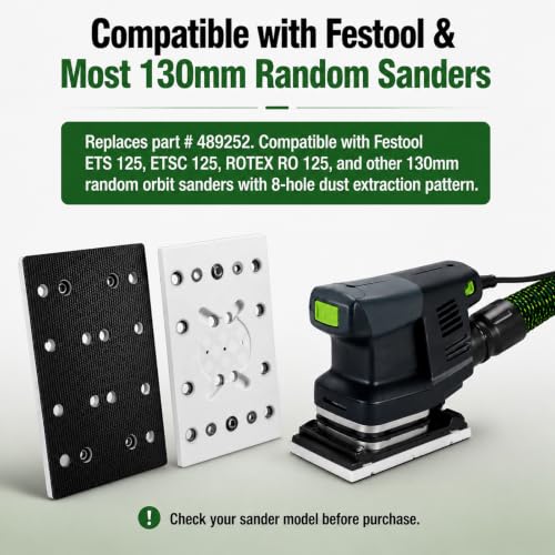 5 Pack 489252 Sanding Pad for Festool RTS 400 with Sandpaper