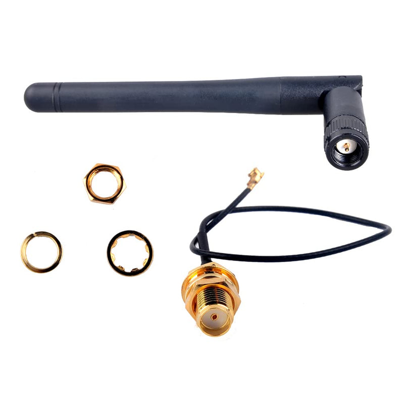 2.4G WiFi Antenna 3DBI Gain Antennas with 16cm Cable U.FL to Female SMA for Arduino CC3000 ESP8266 (3) 3
