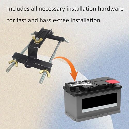 7.5in Stainless Battery Fixing Bracket, Adjustable Battery Hold Down Kit, Universal Battery Crossbar, Heavy Duty Rust-Resistant Holder for Car, SUV, Truck Battery Tray Secure Tie Down Bracket 7.5in
